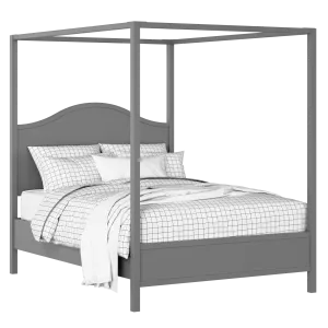 Coleridge Slim painted wood bed in grey with Juno mattress - Thumbnail
