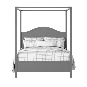 Coleridge Slim painted wood bed in grey with Juno mattress - Thumbnail
