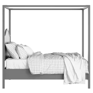 Coleridge Slim painted wood bed in grey with Juno mattress - Thumbnail