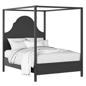 Joyce painted wood bed in black with Juno mattress - Thumbnail