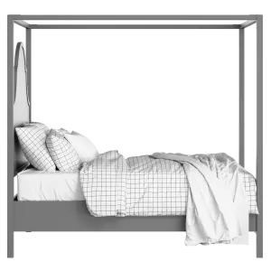 Joyce painted wood bed in grey with Juno mattress - Thumbnail