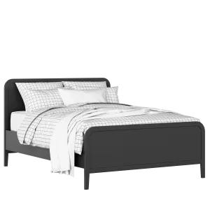 Keats painted wood bed in black with Juno mattress - Thumbnail
