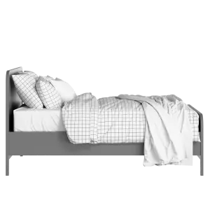 Keats painted wood bed in grey with Juno mattress - Thumbnail