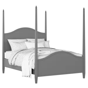 Larkin painted wood bed in grey with Juno mattress - Thumbnail