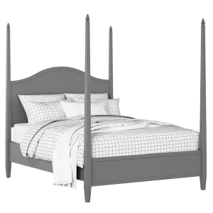 Larkin Slim painted wood bed in grey with Juno mattress - Thumbnail