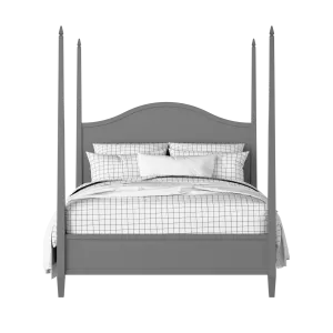 Larkin Slim painted wood bed in grey with Juno mattress - Thumbnail