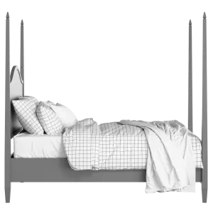 Larkin Slim painted wood bed in grey with Juno mattress - Thumbnail