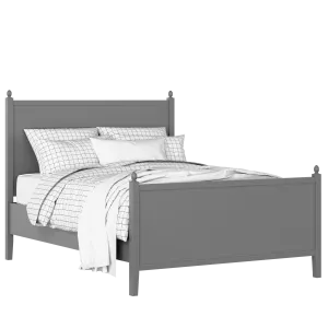 Marbella painted wood bed in grey with Juno mattress - Thumbnail
