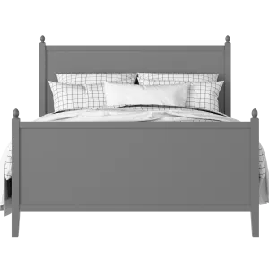 Marbella painted wood bed in grey with Juno mattress - Thumbnail