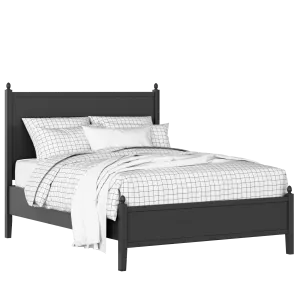 Marbella Slim painted wood bed in black with Juno mattress - Thumbnail