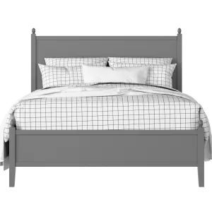 Marbella Slim painted wood bed in grey with Juno mattress - Thumbnail