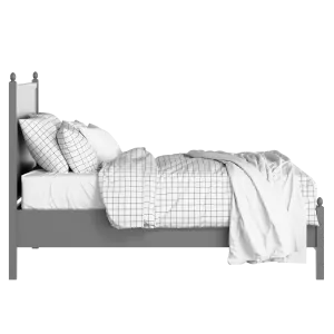 Marbella Slim painted wood bed in grey with Juno mattress - Thumbnail
