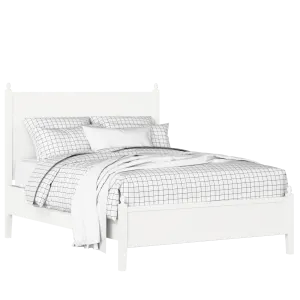 Marbella Slim houten bed in wit met matras - Thumbnail
