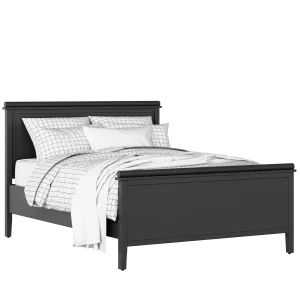 Nocturne painted wood bed in black with Juno mattress - Thumbnail