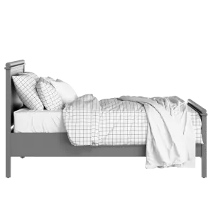 Nocturne painted wood bed in grey with Juno mattress - Thumbnail
