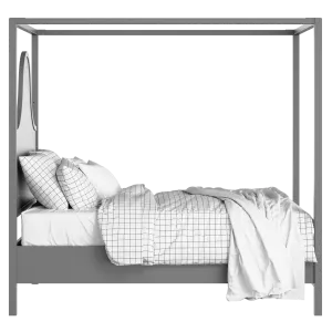 Rowe painted wood bed in grey with Juno mattress - Thumbnail