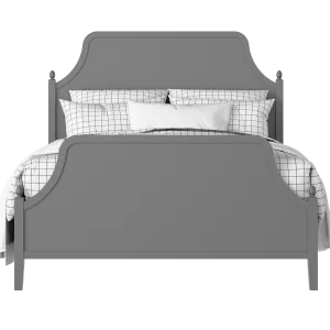 Ruskin painted wood bed in grey with Juno mattress - Thumbnail