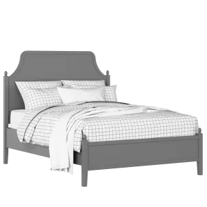 Ruskin Slim painted wood bed in grey with Juno mattress - Thumbnail