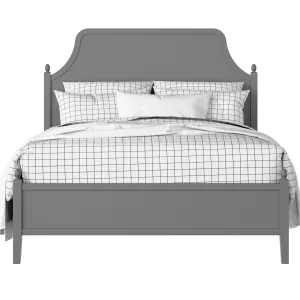 Ruskin Slim painted wood bed in grey with Juno mattress - Thumbnail