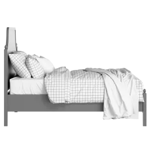 Ruskin Slim painted wood bed in grey with Juno mattress - Thumbnail