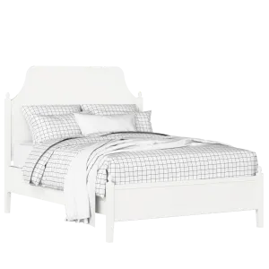 Ruskin Slim cama de madera pintada en blanco con colchón - Thumbnail