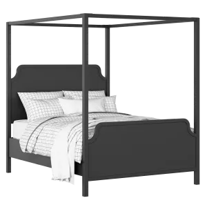 Tate painted wood bed in black with Juno mattress - Thumbnail