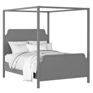 Tate painted wood bed in grey with Juno mattress - Thumbnail