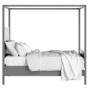 Tate painted wood bed in grey with Juno mattress - Thumbnail