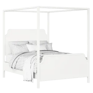 Tate houten bed in wit met matras - Thumbnail