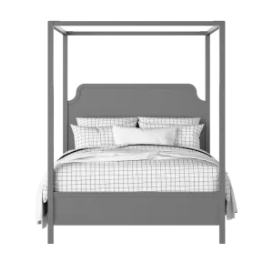 Tate Slim painted wood bed in grey with Juno mattress - Thumbnail