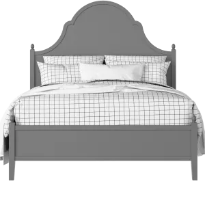 Tennyson painted wood bed in grey with Juno mattress - Thumbnail