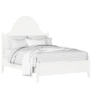 Tennyson cama de madera pintada en blanco con colchón - Thumbnail