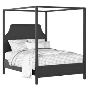 Tynan painted wood bed in black with Juno mattress - Thumbnail