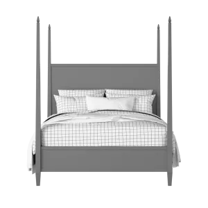 Warton painted wood bed in grey with Juno mattress - Thumbnail