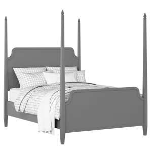 Wilde painted wood bed in grey with Juno mattress - Thumbnail