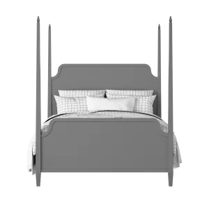 Wilde painted wood bed in grey with Juno mattress - Thumbnail