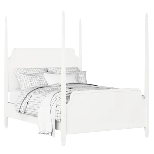 Wilde painted wood bed in white with Juno mattress - Thumbnail