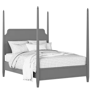 Wilde Slim painted wood bed in grey with Juno mattress - Thumbnail