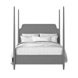 Wilde Slim painted wood bed in grey with Juno mattress - Thumbnail