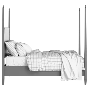 Wilde Slim painted wood bed in grey with Juno mattress - Thumbnail