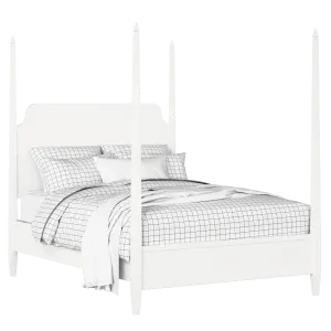 Wilde Slim painted wood bed in white with Juno mattress - Thumbnail