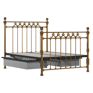 Braemore brass bed with drawers - Thumbnail