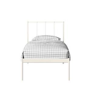 Alwyn iron/metal single bed in ivory - Thumbnail