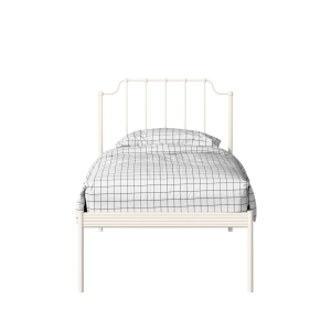 Hackney iron/metal single bed in ivory - Thumbnail