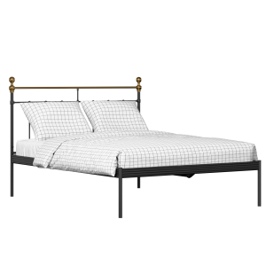 Iver iron/metal bed in black with Juno mattress - Thumbnail
