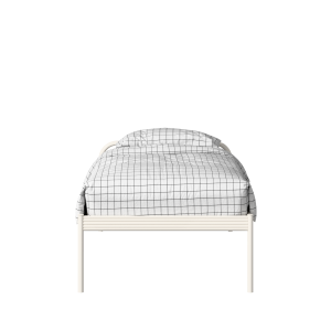 Kenton iron/metal single bed in ivory - Thumbnail