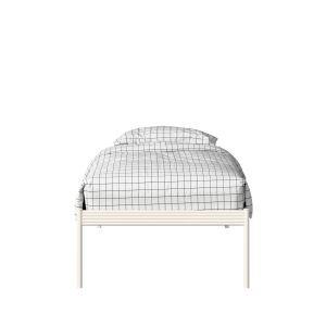 Pinner iron/metal single bed in ivory - Thumbnail