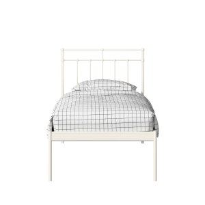 Richmond iron/metal single bed in ivory - Thumbnail