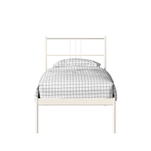 Sheen iron/metal single bed in ivory - Thumbnail