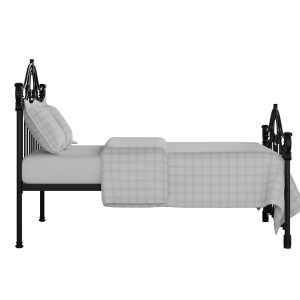 Alva iron/metal bed in black with Juno mattress - Thumbnail